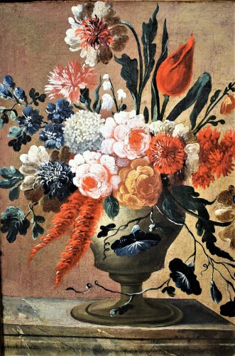 Paire "Natures mortes de fleurs" Maître des fleurs Guardeschi, Venise XVIIIe - Romano Ischia